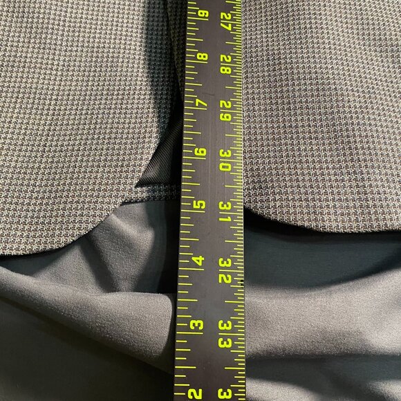 Oscar De La Renta Mens Blazer Jacket 38R Houndstooth Formal Gray Double Button - Picture 7 of 16